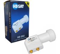 HD202 LNB Twin Full HD 4K Tête Parabole 2 Sorties 0,1dB