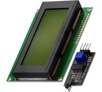 HD44780 2004 LCD Module afficheur Vert 4x20 caractères de Couleur Noire avec Interface I2C Compatible avec Arduino et Raspberry Pi incluant Un Ebook!