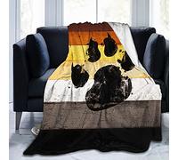 Hdadwy Drapeau Gay Bear Paw LGBT Flanelle Polaire Couvertures pour Lit Canapé Salon Couverture Douce Chaud Cosy Fluffy Throw Couverture en Peluche 80 "x 60"