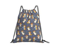 Hdadwy Ludique Corgi Cordon Sac À Dos pour Hommes/Femmes Étanche String Sac Gym Sport Voyage Sac À Dos Cinch