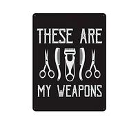 Hdadwy Salon de coiffure ils sont mon arme signe d'étain Plaque en métal Art suspendu peinture de fer rétro maison cuisine jardin Garage décoration murale 16 "x 12"