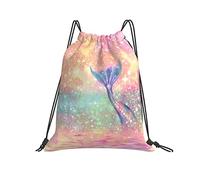 Hdadwy Sirène Cordon Sac Cinch Résistant À L'eau Sac À Dos Fintess Sport Yoga Gym Sac À Dos Étanche String Sac Pour Hommes Femmes