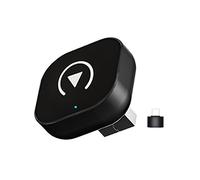HDAJDWA Adaptateur CarPlay sans Fil pour Renault Clio 2017 2018 2019 2020 2021 2022 2023 2024, Clé CarPlay 2 en 1, Convertidor USB Plug and Play, Connexion Rapide Bluetooth et WiFi,A Black