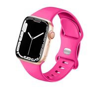 HdanMole Bracelet Sport Compatible avec Apple Watch Strap 38mm 46mm 40mm 41mm 42mm 44mm 45mm, Bracelet en Silicone Souple pour iWatch Series 10 9 8 7 6 5 4 3 2 1 SE Homme Femme, Barbie rose
