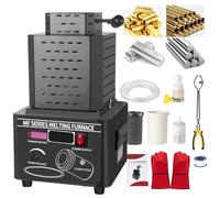 HDaspijh Four Fusion d'or 5000 W, Machine De Fusion De Métaux Numérique Améliorée 1600 ℃ / 2912 ℉ avec Creuset en Graphite De 1/2/3 Kg, Fusion pour l'or, l'argent, L'Aluminium Et Le Cuivre,C-3kg