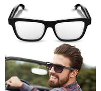 HDaspijh Lunettes Bluetooth intelligentes, Conversation IA, Traduction en Temps réel, Audio Bluetooth, Assistant Vocal de réveil, Lunettes de Traduction IA, pour Voyages, Affaires et études,B