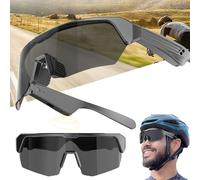 HDaspijh Lunettes connectées 2 en 1 pour Le Sport en Plein air, pour Hommes et Femmes, Tendance, Cyclisme, Bluetooth, Musique, appels HD, écouteurs, Verres polarisés UV400, Commande Tactile,A
