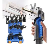 HDaspijh Outil D'évasement éLectrique avec Pinces 5/8/9, 1/4" - 3/4" 45° Outil D'évasement Excentrique en Cuivre Jauge D'évasement Havc, pour Tubes en Cuivre/Aluminium, 2200 Mah,9Chucks