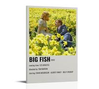 HDASURWORHRHI Poster de film Big Fish sur toile murale vintage avec cadre 20 x 30 cm
