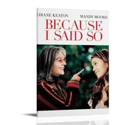 HDASURWORHRHI Poster décoratif sur toile avec inscription « Because I Said So » - Art vintage - Décoration de chambre - 30 x 45 cm - Avec cadre