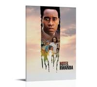 HDASURWORHRHI Poster décoratif sur toile d'hôtel Rwanda - Style vintage - Décoration de chambre - Poster imprimé avec cadre - 50 x 75 cm