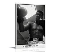 HDASURWORHRHI Poster décoratif sur toile Muhammad Ali - Style vintage - Décoration de chambre - Poster imprimé avec cadre - 50 x 75 cm