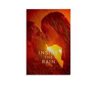 HDASURWORHRHI Poster décoratif sur toile sans cadre avec inscription « Inside The Rain » - Décoration murale vintage - 50 x 75 cm