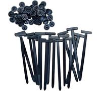 HDBAFCSV Attaches for câble noires for type T, 10 for 100 pièces, en plastique, boucle for crochet Nylon détachable, sangles for fixation for fermeture éclair, organisateur for fil(50pcs)