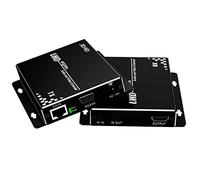 HDBasT Extender HDMI sur Ethernet Cat5e/6 jusqu'à 100 m, JCHICI UHD 4K 60 Hz (4:2:0 8 bits) avec IR bidirectionnel, PoC et RS 232, transmission sans perte