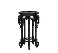 HDBCYUAZ Base d'ornement Base Ronde Ebony Wood Sculpture Handraft Base Home Décoration Base Vase Bonsaï réservoir de Poisson étagère en Bois Massif Base de Vase en Bois