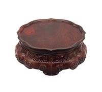 HDBCYUAZ Base d'ornement Petite Base en Bois Massif Moile Rouge Rosewood Statue Statue Vase Support Kistler Thé Kistler Ensemble de Fleurs Poêque Tank Tankraft Base d'ornement Base de Vase en Bois(A)