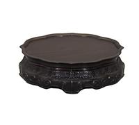 HDBCYUAZ Base d'ornement Petite Base en Bois Massif Moile Rouge Rosewood Statue Statue Vase Support Kistler Thé Kistler Ensemble de Fleurs Poêque Tank Tankraft Base d'ornement Base de Vase en Bois(B)