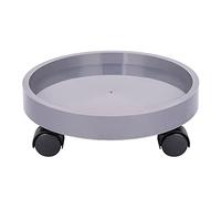 HDBCYUAZ Base d'ornement Plante Caddie avec Roues Plante Plante Plante Palette Caddy movateur Roulant Plateau Verre Plateau Verre Gris Gris Gris Base de Vase en Bois(M)