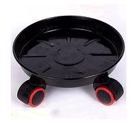 HDBCYUAZ Base d'ornement Porte-Plante en Pot de Fer Robuste de Plante métallique de Plante de métal avec Roues Rondes Rond coulisses sur Rouleaux Dolly Titulaire Rouleau Base de Vase en Bois(A,23cm)