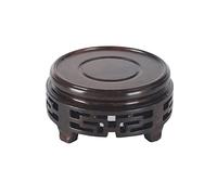 HDBCYUAZ Base d'ornement Vase Base Modèle Petite théière Bouddha Statue Ronde Base d'épile à bonsaïs d'ornements en Bois Décoration de la décoration de la Maison Base de Vase en Bois(L)