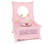 HDBCYUAZ boîte à Musique Classic Spin Dancer Ballerina Piano Boîte Musique à Bijoux en Plastique Coffret Fille Main Music Christmas Cadeau de Noël(A)