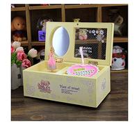 HDBCYUAZ boîte à Musique Création de la Danseuse rotative Boîte Musique multifonctionnelle à Bijoux Rangement Transparent Coffret Décoration Cadeau Noël(A)