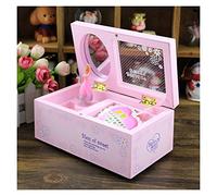HDBCYUAZ boîte à Musique Création de la Danseuse rotative Boîte Musique multifonctionnelle à Bijoux Rangement Transparent Coffret Décoration Cadeau Noël(C)