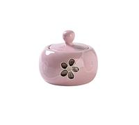HDBCYUAZ Bol à sucre Sugar Bowl Home Creative Creative Céramique Bol Coup de sel Jar avec couvercle Coffee Tea Can Café un bon partenaire (blanc/jaune/rose) Pot à sucre(Pink)