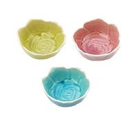 HDBCYUAZ bols de trempage Creative Dip Bowl Céramique Fleur Forme Saisissage Petit Bols Saucer Saucer Sauce Sauce Sauce Mini Soucoupes Accueil Vaisselle Couleur Random Plonger des bols(B)