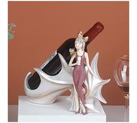 HDBCYUAZ Étagère à Bouteilles Conque Girl Wine Rack compounttop Rack viticole Armoire à vin comptoir Porte-vin Support et Stockage Ornements décoratifs personnalisés Casier à Vin(B)