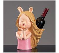 HDBCYUAZ Étagère à Bouteilles Sweet Girl Wine Rack Ornements Creative Cadeau Cadeau Desktop Wine Stands et Cadeaux décoratifs Multicolor Home Salon Décorations de Salon Casier à Vin(B)