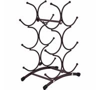 HDBCYUAZ Étagère à Bouteilles Table Wine Holder Stand for Bottles Rack Holders Brown Iron Racks Storage Support Shelves Lying Down Glass Home Decor Casier à Vin