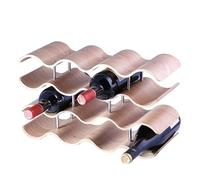 HDBCYUAZ Étagère à Bouteilles Wave Wine Rack Creative Wine Bottle Rack Holder Home Grape Shelf Wine Cabinet Solid Bottle Wine Holder Casier à Vin(3 Layers)