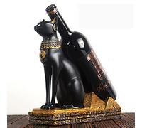 HDBCYUAZ Étagère à Bouteilles Wine Rack Statue Egyptian Cat Bottle Holder Stand Ancient Egypt Mysterious Resin Craft for Home Living Room Bar Casier à Vin