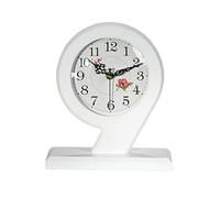 HDBCYUAZ Horloge européenne Maison de Bureau créative Support Quartz numéro 9 Design Salon Chambre décoration Brun Blanc(A)