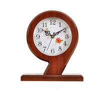 HDBCYUAZ Horloge européenne Maison de Bureau créative Support Quartz numéro 9 Design Salon Chambre décoration Brun Blanc(B)