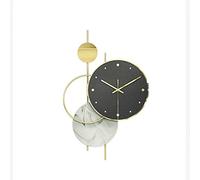 HDBCYUAZ Horloge Murale de 24 Pouces, sans Cadran numérique, Silencieux, île, balançoire, Soudure Horloge, Mode Batterie, conviviale for Salon, Chambre à Coucher, entrée, étude