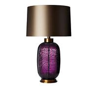 HDBCYUAZ lampe de table Bubble Texture baie vitrée Lampe de table Lampe de chevet Chambre Luxe Hôtel Salon Hall d'éclairage Post-moderne Tissu Ombre lampes de table LED(Purple,68cm)
