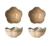 HDBCYUAZ Lot de 2 bols à sauce en céramique en forme de fleur - Assiettes à apéritif - Mini bol à condiments porelain - Sauce soja, vinaigre, collation, salade, huile d'olive (C)