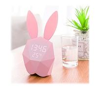 HDBCYUAZ Réveil avec USB/Musique Enfants Creative Simple Style Alarme Forte Smart Multifunction Fille, Home Horloge(Pink)