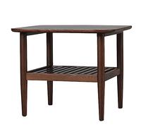 HDBCYUAZ Table d'appoint Double Layer Modern Minimalist Bedside Table, End Table Side Table, Coffee Table, Double Storage, Rustic Farmhouse Style Table de Chevet (A)