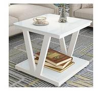 HDBCYUAZ Table d'appoint Petit Balcon Table Basse métal Matériel Simple Moderne Accueil Canapé Sofa Table d'appoint Salon Tableau de thé en Verre trempé carré Table de Chevet (C)