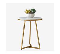HDBCYUAZ Table d'appoint Petite Table Ronde Table Basse Nordique canapé Table d'appoint Rond Moderne de Fer Minimaliste en marbre Salon d'or Table de Chevet (S)