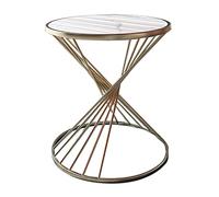 HDBCYUAZ Table d'appoint Round Top Moderne Table Basse 17.7in Pieds en métal Canapé Industriel Table for la Conception Salon Moderne Accueil Meubles Table de Chevet