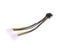 HDBD Câble Adaptateur pour Carte Graphique 2X 4 Broches Molex LP4 à 8 Broches PCI Express Câble Adaptateur Secteur PSU pour Carte vidéo
