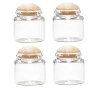 HDBHSBE 8pcs Mini-Pots en Verre 1: 6 et 1:12 Bouteilles en Verre à l'échelle Miniatures de Maison de poupée, 0, 79x0, 39 Pouces Mini conteneurs Alimentaires vides avec Couvercle pour la Maison la