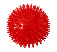 HDBHSBE Baule de Chien grincement mât à Mastication des Jouets épineux Non Toxiques Boules de Jouets nettoyants Dents Chiot Rouge 6 cm