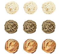 HDBHSBE Boules de mât de Lapin 9pcs 2-2, 8 Pouces Lapin pour Les Dents broyant, rongeant, Mordant des Jouets à Petit Animal à 3 Style