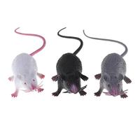 HDBHSBE Fake Mouse 3PCS 1, 7x8, 7 Pouce Faux Rat de Souris réaliste effrayante avec Un Rat en Plastique en PVC Polyvalent à Longue Queue pour des farces, des Jouets pour Chat